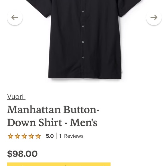 Vuori Light Gray Casual Button Down Shirt - Picture 9 of 9